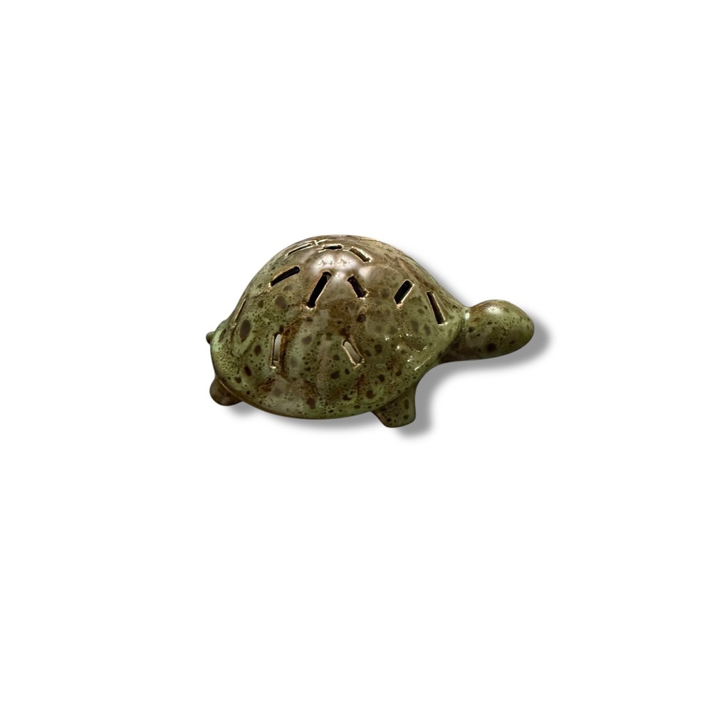 Ceramic Turtle Incense Holder Green‎ Glazed Pottery Home Decor Gift